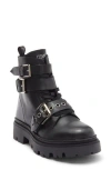 Roberto Cavalli Lug Platform Motorcycle Boot In Black