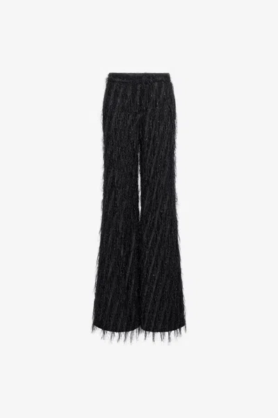 Roberto Cavalli Lurex Trousers In Black