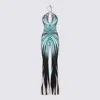 Roberto Cavalli Ray Printed Nylon Blend Jumpsuit In Blue