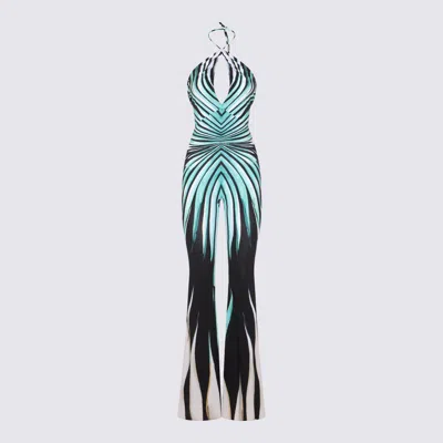 Roberto Cavalli Ray Printed Nylon Blend Jumpsuit In Blue