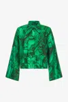 Roberto Cavalli Malachite Print Blouse In Green