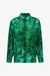 Roberto Cavalli Bluse Mit Malachite-print In Green