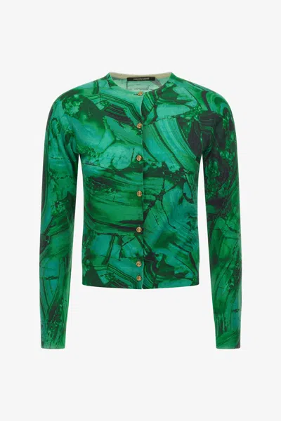 Roberto Cavalli Malachite Print Cardigan