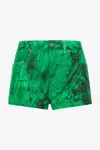 Roberto Cavalli Malachite Print Shorts In Green