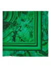 Roberto Cavalli Malachite-print Silk Scarf In Green