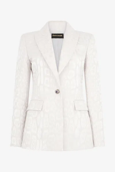 Roberto Cavalli - Male Coats & Jackets Natural White 52