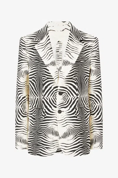 ROBERTO CAVALLI JACKE MIT ZEBRA-PRINT