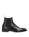 Roberto Cavalli Man Ankle Boots Black Size 9 Leather In Black