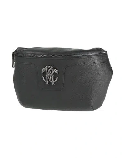Roberto Cavalli Man Belt Bag Black Size - Ovine Leather
