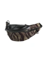 Roberto Cavalli Man Belt Bag Military Green Size - Polyamide, Ovine Leather In Green