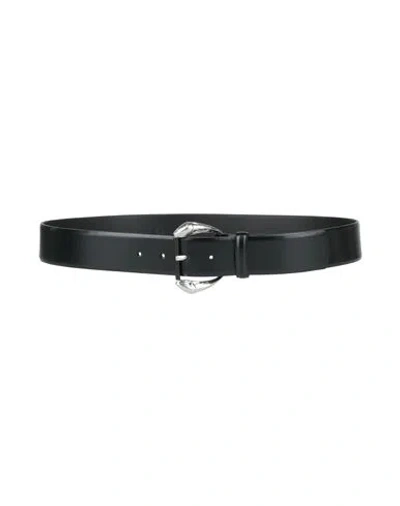 Roberto Cavalli Man Belt Black Size 39.5 Leather