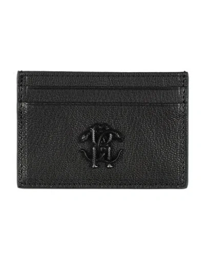 Roberto Cavalli Man Cardholder Black Size - Leather