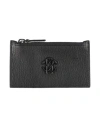 Roberto Cavalli Man Coin Purse Black Size - Leather In Black