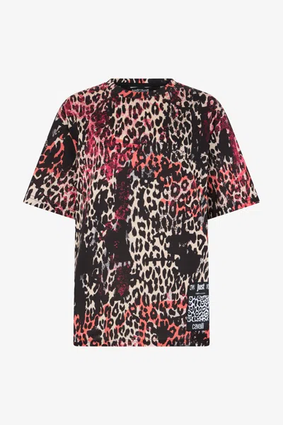 Roberto Cavalli Man Cotton T-shirt In Brown