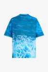 Roberto Cavalli Man Cotton T-shirt In Deep Blue