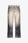 Roberto Cavalli Man Cotton Trousers In Blu Navy