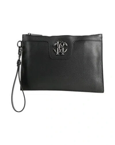 Roberto Cavalli Man Handbag Black Size - Ovine Leather