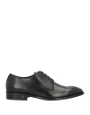 Roberto Cavalli Man Lace-up Shoes Black Size 9 Leather In Black