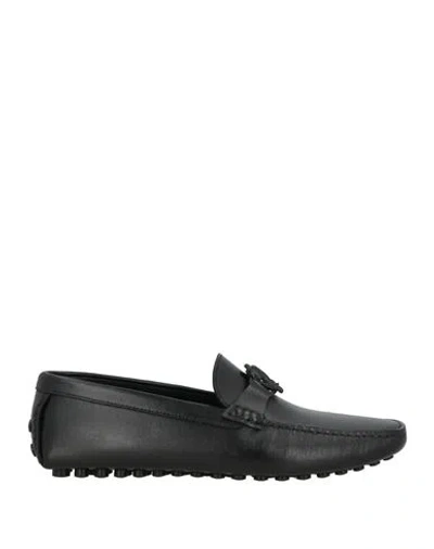 Roberto Cavalli Man Loafers Black Size 9 Calfskin