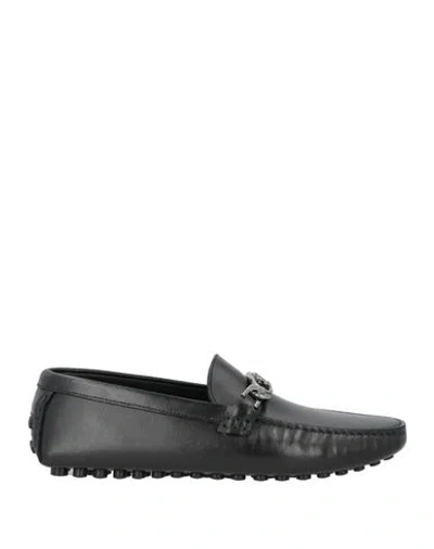 Roberto Cavalli Man Loafers Black Size 9 Calfskin
