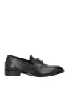 Roberto Cavalli Man Loafers Black Size 9 Leather In Black