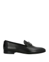 Roberto Cavalli Man Loafers Black Size 9 Leather In Multi