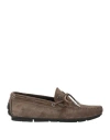 Roberto Cavalli Man Loafers Taupe Size 9 Leather In Gray