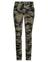 Roberto Cavalli Man Pants Military Green Size 33 Cotton, Elastane In Green
