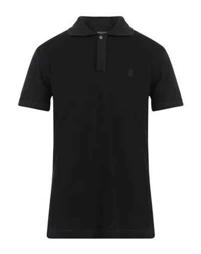 Roberto Cavalli Logo-embroidered Polo Shirt In Black