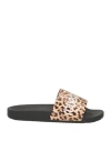 Roberto Cavalli Man Sandals Sand Size 9 Rubber In Beige