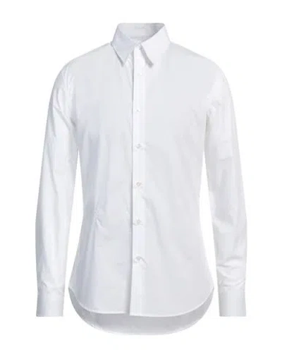 Roberto Cavalli Man Shirt White Size 46 Cotton