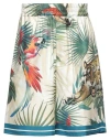 Roberto Cavalli Jungle-print Silk Shorts In Beige