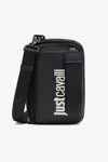 Roberto Cavalli Man Shoulder Bag In Black