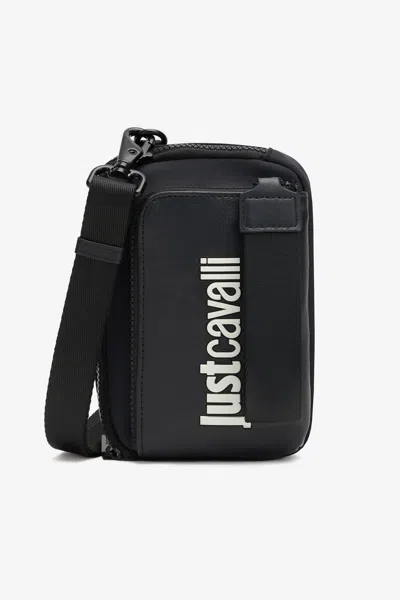 Roberto Cavalli Man Shoulder Bag In Black