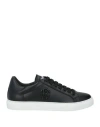 Roberto Cavalli Man Sneakers Black Size 9 Calfskin In Black