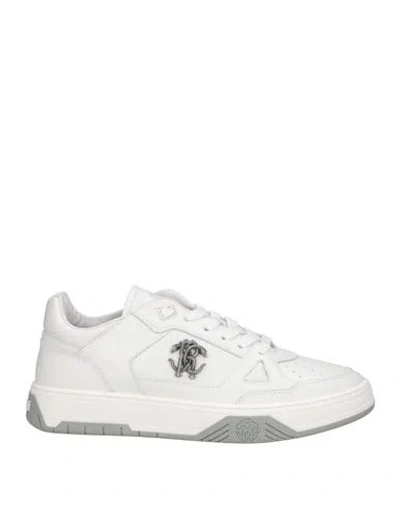 Roberto Cavalli Man Sneakers Off White Size 9 Leather
