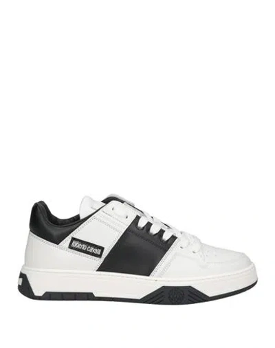 Roberto Cavalli Man Sneakers Off White Size 9 Leather