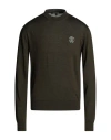 Roberto Cavalli Man Sweater Military Green Size L Wool In Green