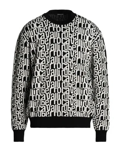 Roberto Cavalli Man Sweater Off White Size L Wool