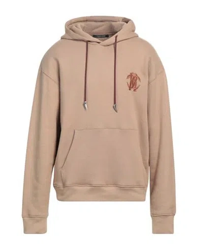 Roberto Cavalli Man Sweatshirt Sand Size L Cotton In Beige