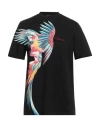 Roberto Cavalli Man T-shirt Black Size L Cotton