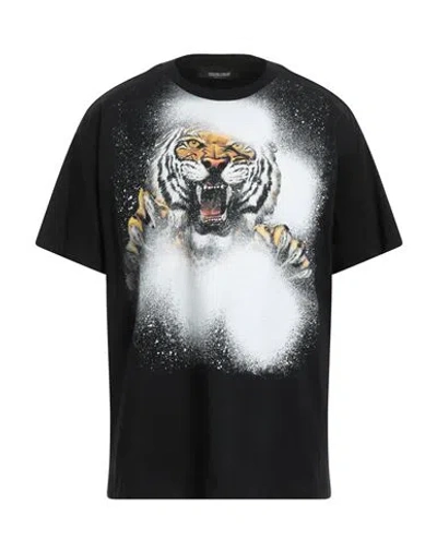 Roberto Cavalli Man T-shirt Black Size Xl Cotton