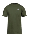 Roberto Cavalli Man T-shirt Military Green Size L Cotton