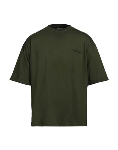 Roberto Cavalli Man T-shirt Military Green Size M Cotton
