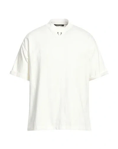 Roberto Cavalli Man T-shirt White Size L Cotton