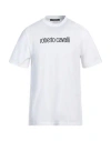 Roberto Cavalli Logo-print Cotton T-shirt In White