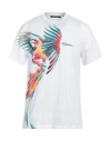 Roberto Cavalli Parrot-print Cotton T-shirt In White