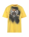 Roberto Cavalli Man T-shirt Yellow Size L Cotton