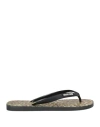 Roberto Cavalli Man Thong Sandal Black Size 9 Rubber