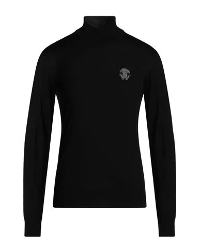 ROBERTO CAVALLI ROBERTO CAVALLI MAN TURTLENECK BLACK SIZE XXL WOOL